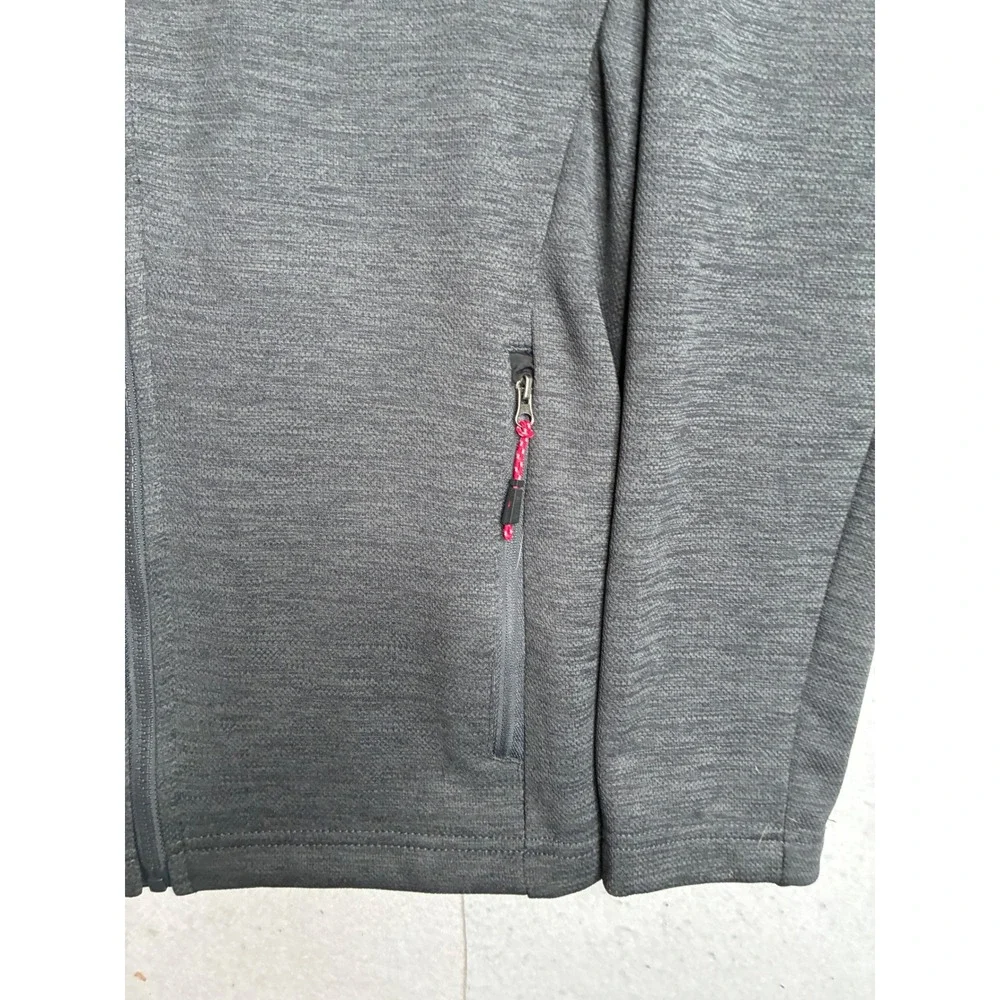 Orvis Mens Full Zip Fleece‎ Jacket Charcoal Gray Black Contrast Medium 1522009